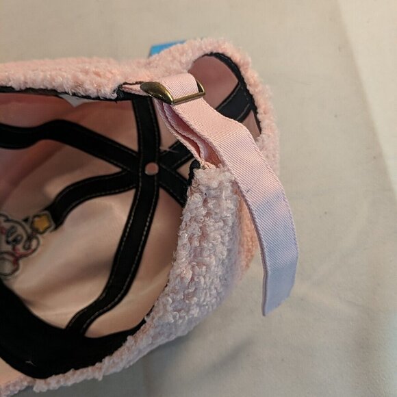 NEW Kirby Pink Sherpa Embroidered Baseball Cap Hat Nintendo Bioworld Adjustable - Picture 9 of 9